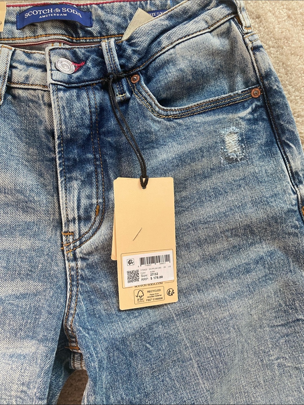 Scotch & Soda NWT The Sky size 27/32 jeans - Picture 4 of 12